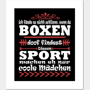 Boxen Mädchensport Hobby Geschenk Boxhandschuhe Posters and Art